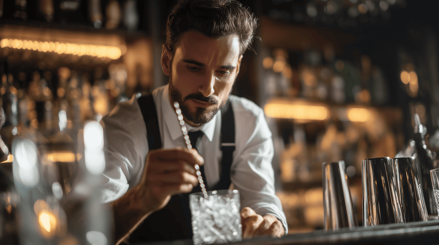 bartender aan het werk