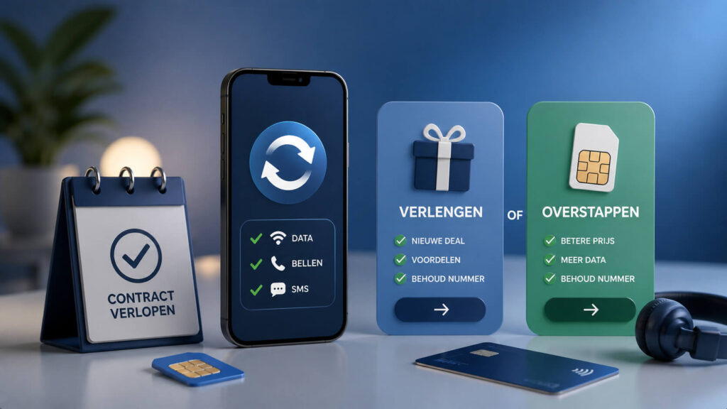 Keuze tussen verlengen of overstappen bij contractverlenging mobiele diensten met bundels en opties